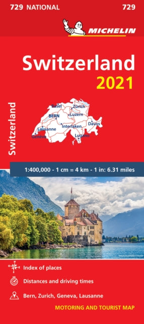 Switzerland 2021 - Michelin National Map 729: Maps