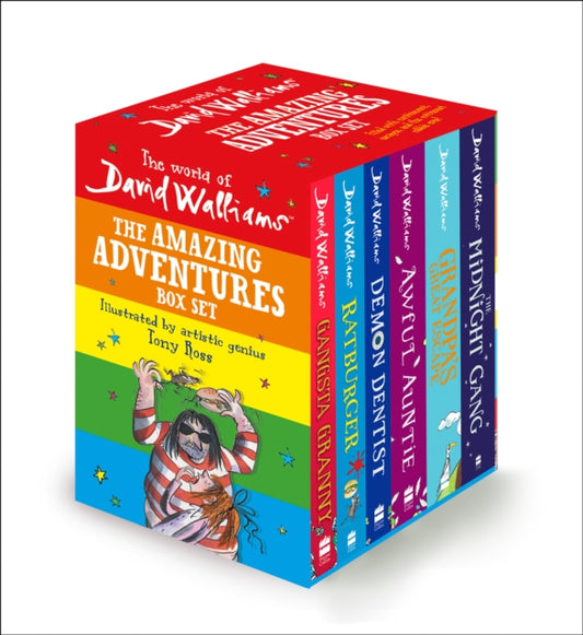 World of David Walliams: The Amazing Adventures Box Set: Gangsta Granny; Ratburger; Demon Dentist; Awful Auntie; Grandpa's Great Escape; the Midnight Gang