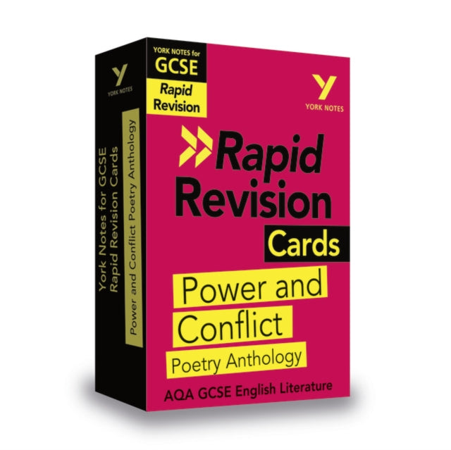 York Notes for AQA GCSE (9-1) Rapid Revision Cards: Power and Conflict Anthology - Catch up, revise and be ready for 2021 assessments and 2022 exams