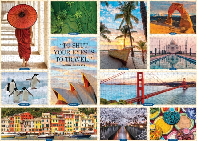 1,000 Places to See Before You Die 1,000-Piece Puzzle: For Adults Travel Gift Jigsaw 26 3/8" x 18 7/8"