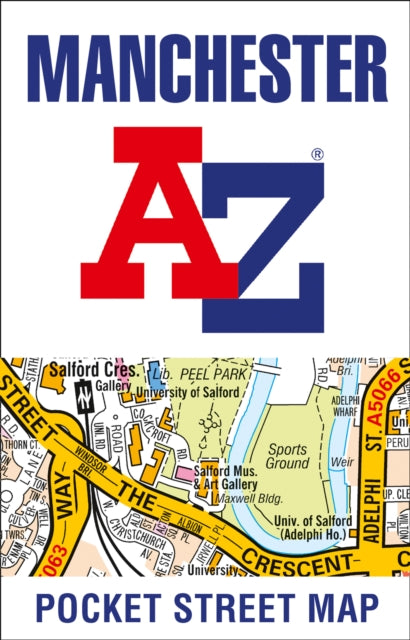 folded,Manchester A-Z Pocket Street Map