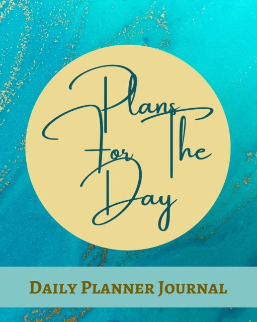 Plans For The Day Daily Planner Journal - Pastel Teal Blue Brown Gold Marble - Abstract Contemporary Modern Design - Ar