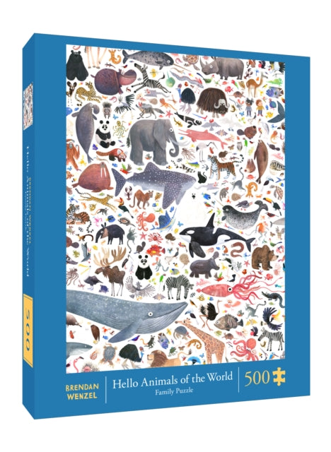 Hello Animals of the World 500-Piece Family Puzzle