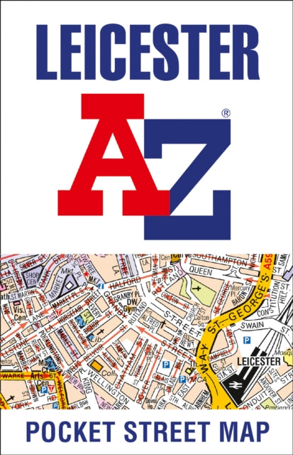 folded,Leicester A-Z Pocket Street Map