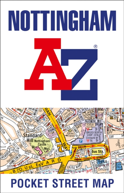 folded,Nottingham A-Z Pocket Street Map