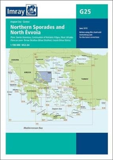 folded,Imray Chart G25: Northern Sporades and North Evvoia