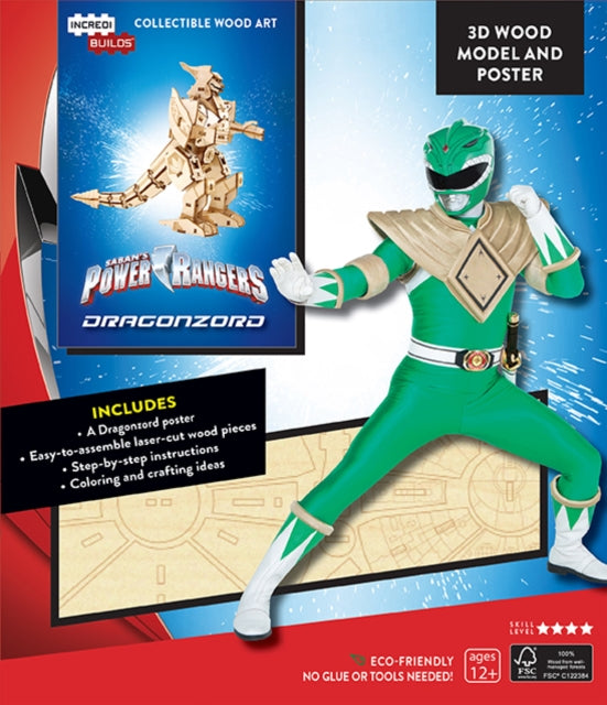 IncrediBuilds: Power Rangers: Dragonzord 3D Wood Model and Poster